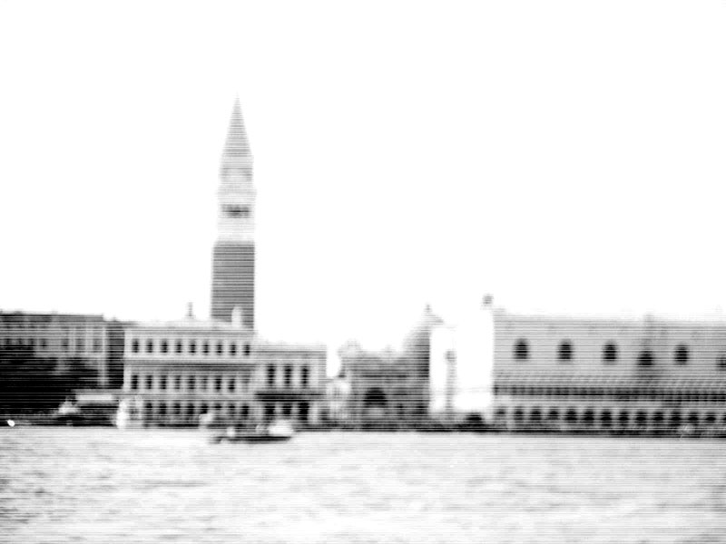 Venice main campanile from vaporetto ferry